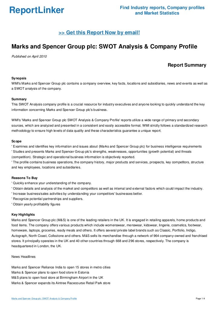 marks spencer an analysis of This report critically analyses the impact of external and internal influences on the business strategies of marks and spencer from the swot analysis,. marks spencer an analysis of This report critically analyses the impact of external and internal influences on the business strategies of marks and spencer from the swot analysis,.