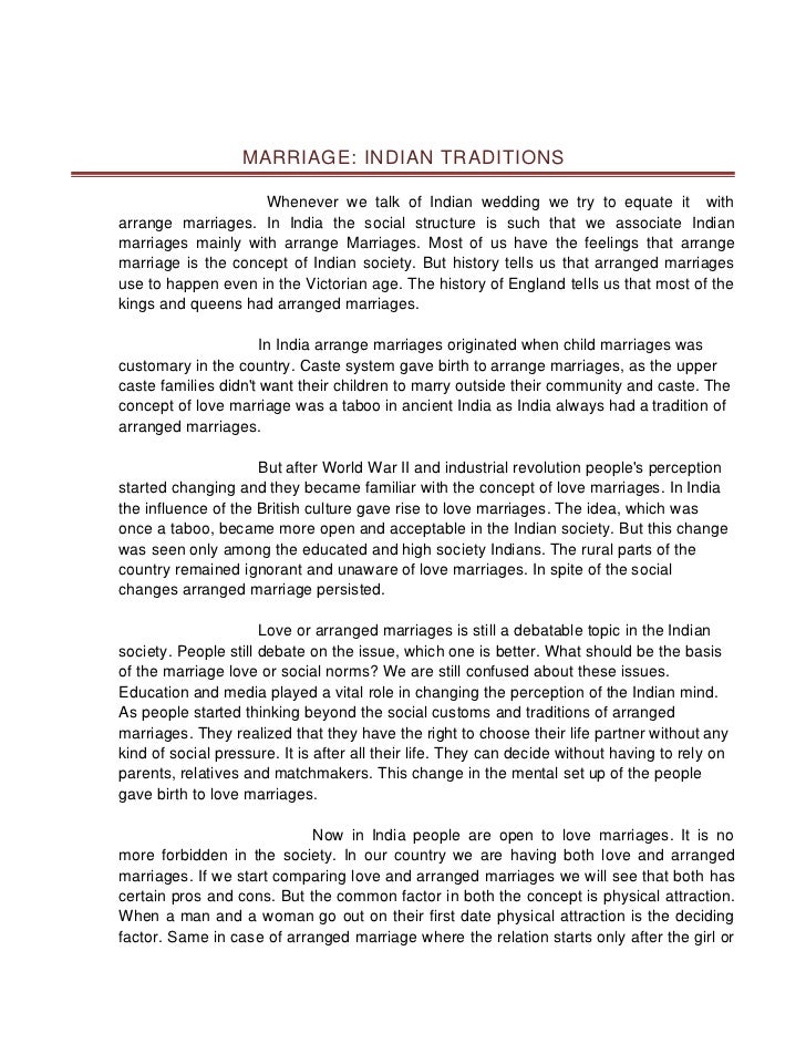 Research papers on marriage in india