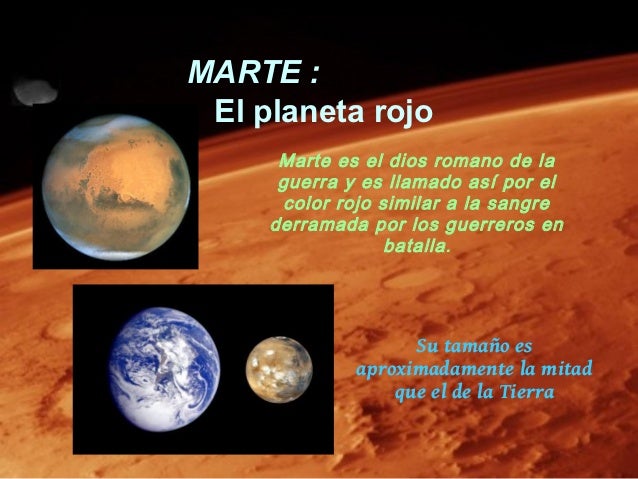 EL PLANETA MARTE ES ROJO el planeta marte es rojo: