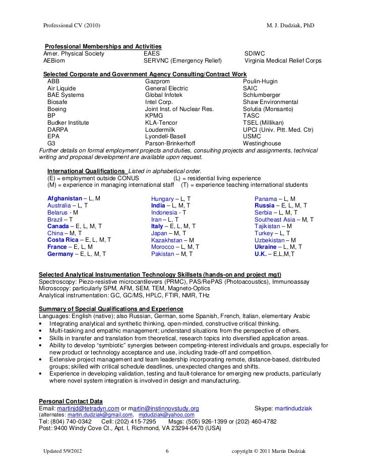 Resume md phd