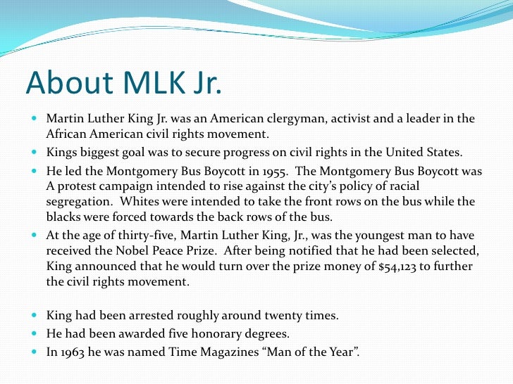 martin luther king jr an essay on martin luther king jr
