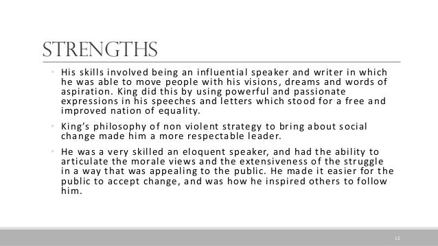 Dr. martin luther king jr leadership qualities