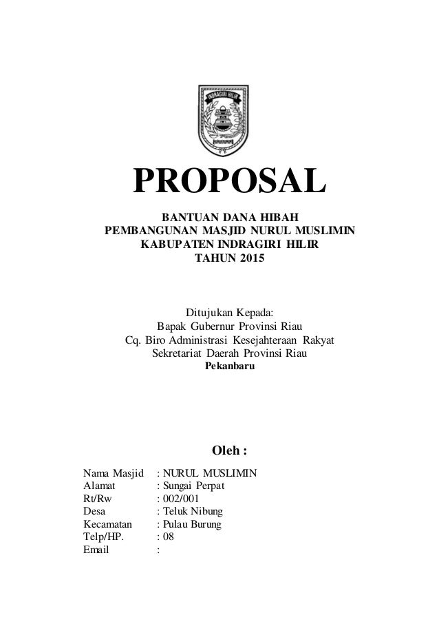 Cover Proposal Pembangunan Masjid