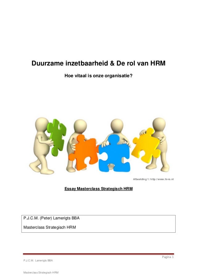 Master thesis on hrm
