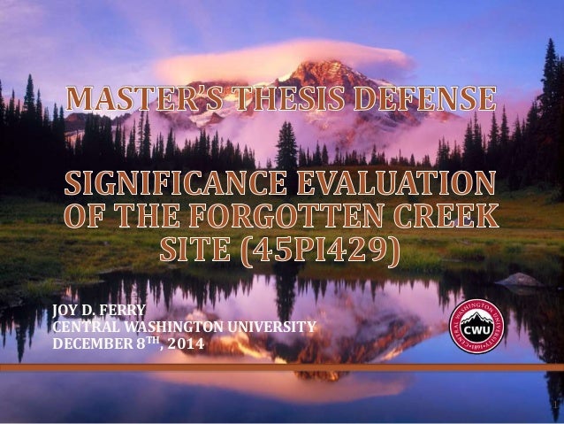 Master thesis evaluation