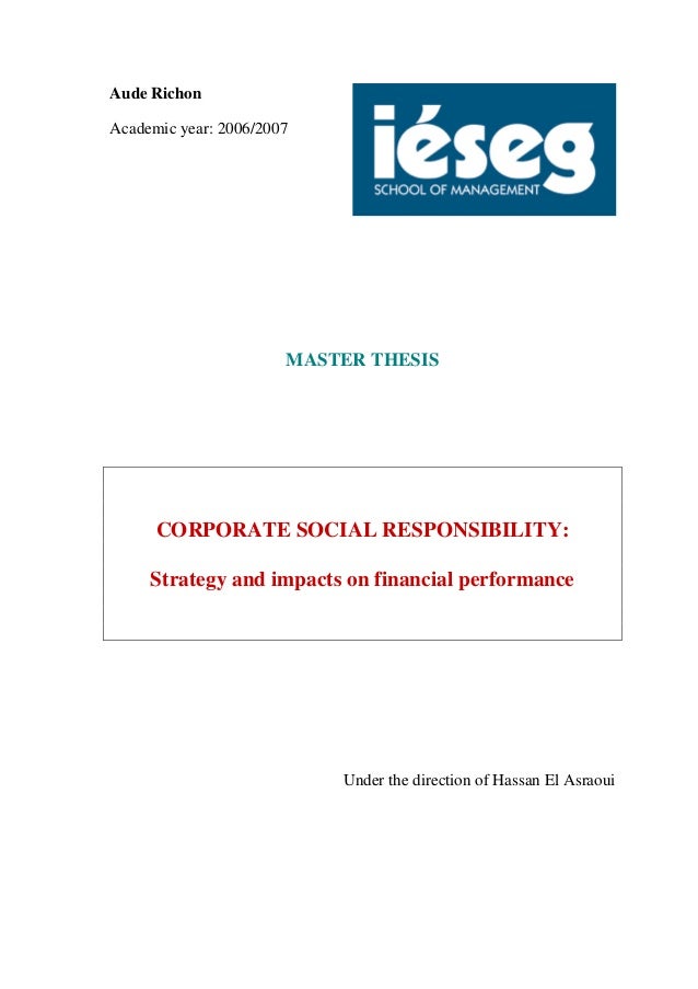 Master thesis 2007
