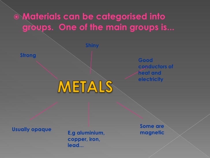 Materials and their properties presentation