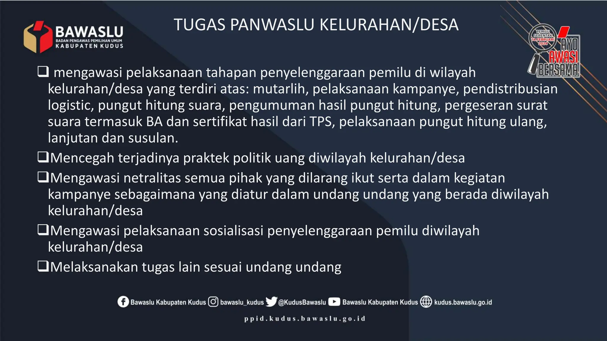 Materi Panwaslu Kelurahan Desa Juni Pptx