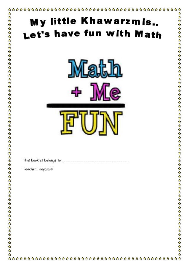 Math booklet