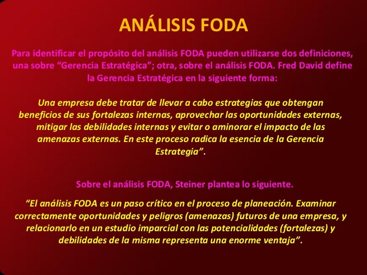 DEFINE MATRIZ DOFA define matriz dofa: