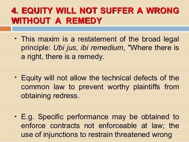 equity maxims An economic analysis of law versus equity henry e smith explain the features of equity in all its manifestations in maxims, defenses, and remedies. equity maxims An economic analysis of law versus equity henry e smith explain the features of equity in all its manifestations in maxims, defenses, and remedies.