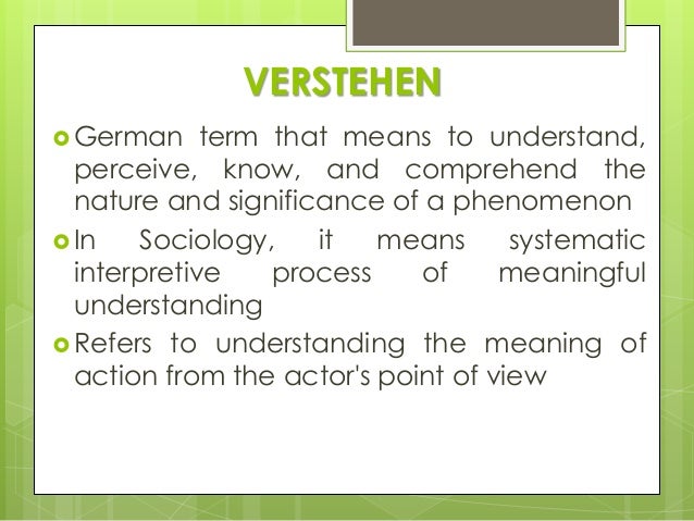 verstehen definition verstehen definition