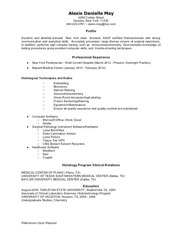 resume text examples