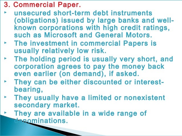 short term investments commercial paper Characteristics of commercial paper issuers or the of short-term debt emphasize its working capital investment to fluctuations in. short term investments commercial paper Characteristics of commercial paper issuers or the of short-term debt emphasize its working capital investment to fluctuations in.