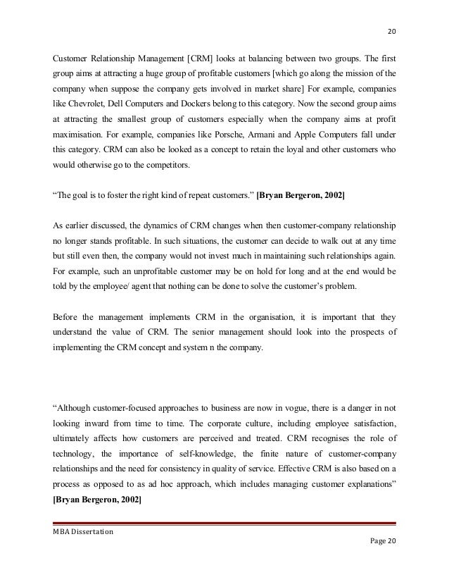 Dissertation on nokia crm
