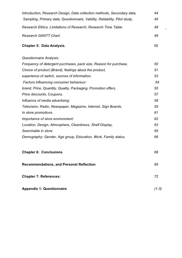 Methodology dissertation questionnaire