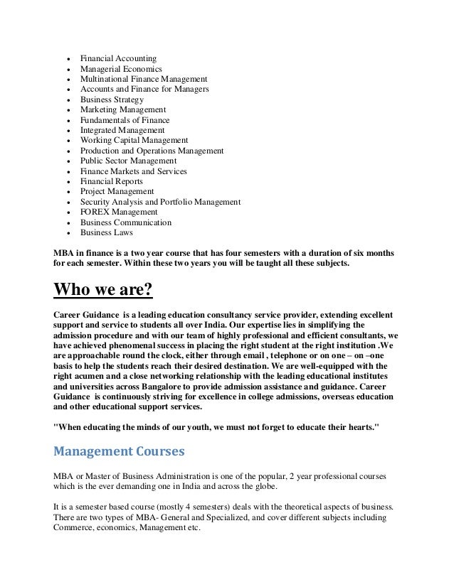 Mba forex management
