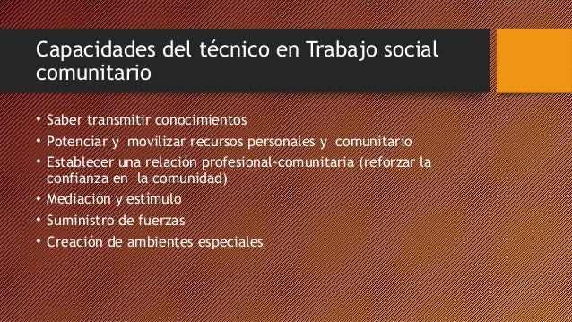 Trabajo social comunitario