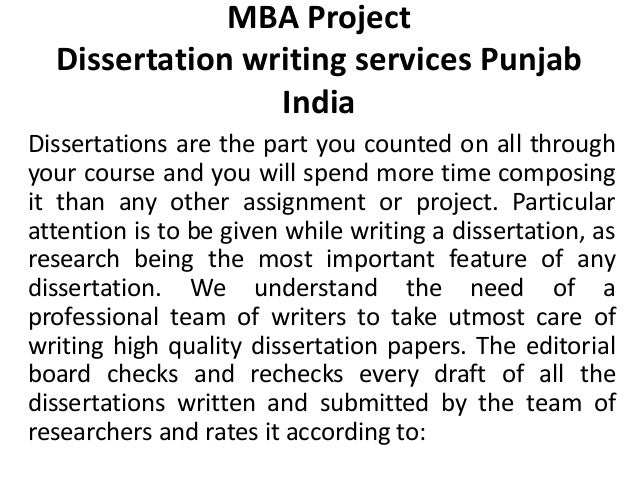 Dissertation writers india