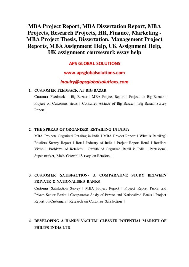 Download Management Projects For Mba Download Management Projects For Mba