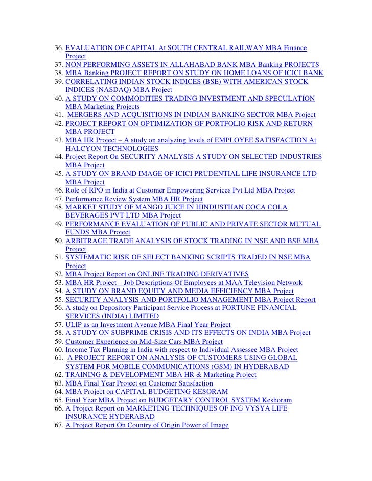project report for bank loan pdf