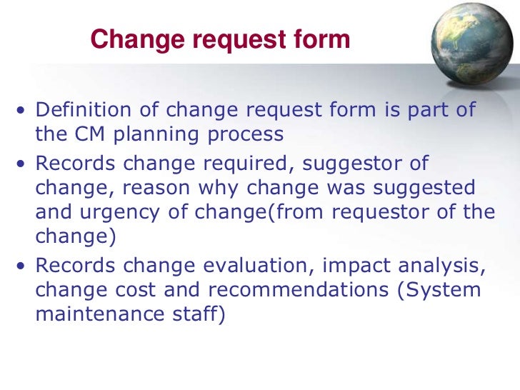 change request ...