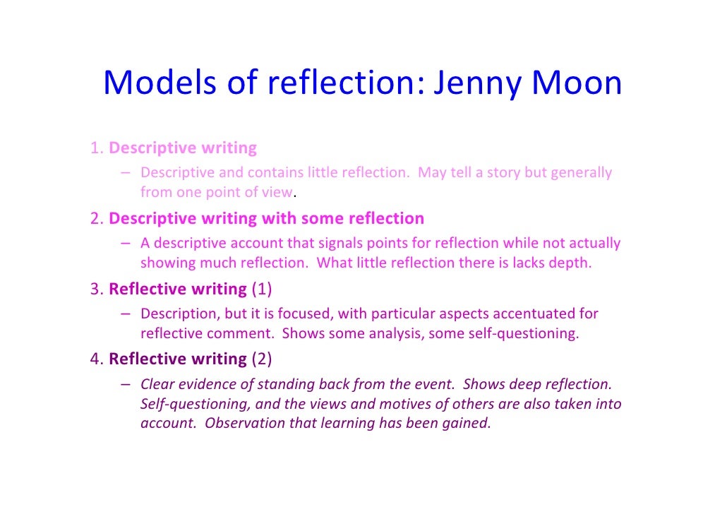 writing and reflection writing and reflection