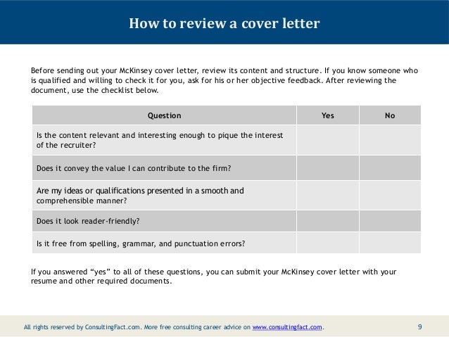 mckinsey cover letter sample mckinsey cover letter optional