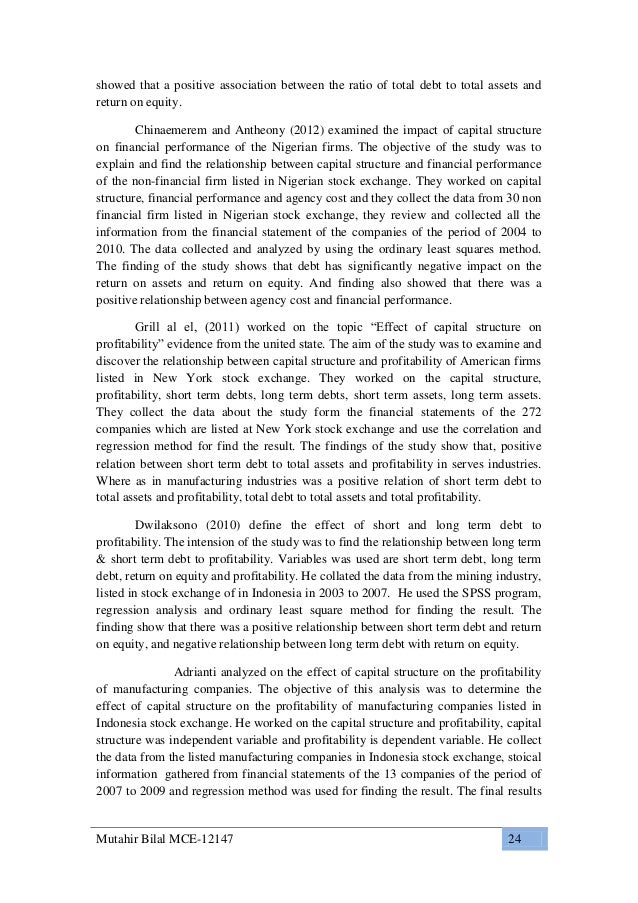 effect of capital structure on firm performance effect of capital structure on firm performance