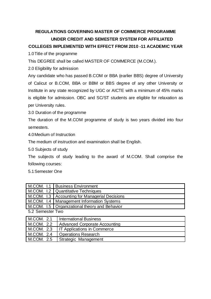 syllabus for calicut university