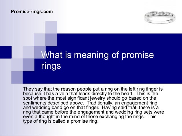Meaning of promise rings