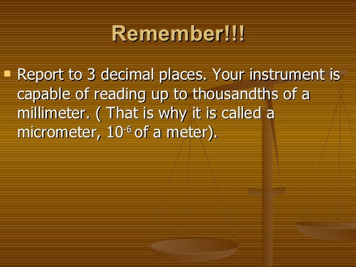 Measurement.micrometer & vernier caliper