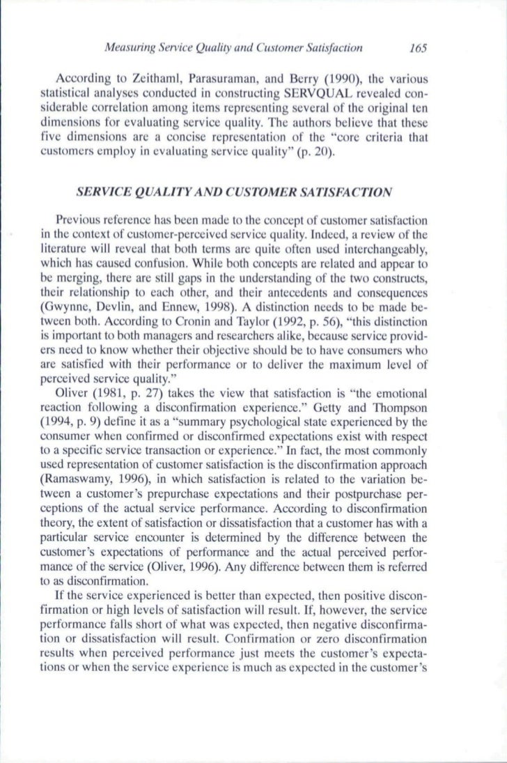 Service quality dissertation