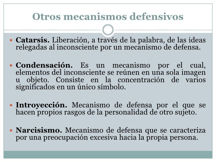 Mecanismos de defensa Mecanismos de defensa