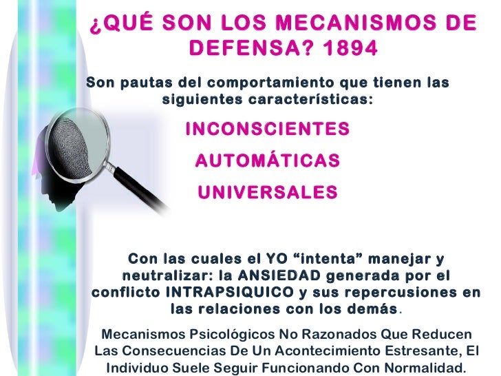 Mecanismos de defensa Mecanismos de defensa
