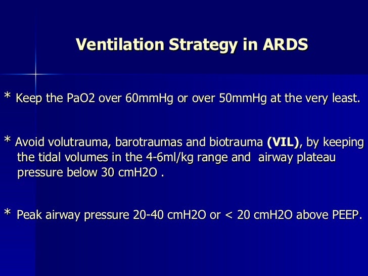 Mechanical Ventilation in ARDS vs COPD