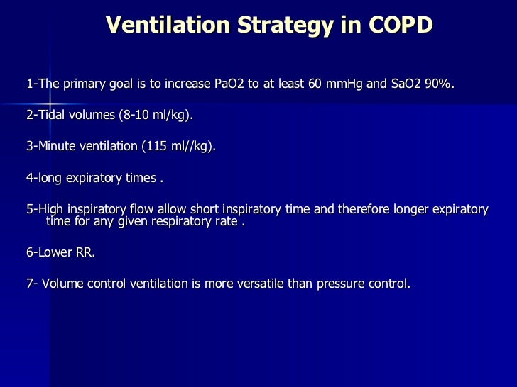 Mechanical Ventilation in ARDS vs COPD