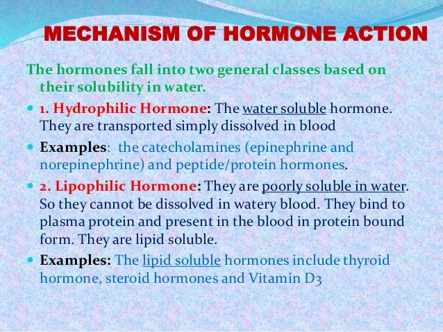 Mechanism & action hormone