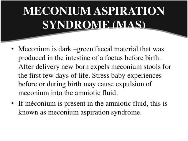 causes of meconium aspiration causes of meconium aspiration
