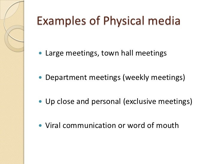 Media and types of communication