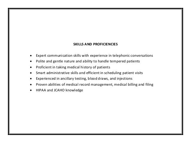 medical assistant skills and abilities