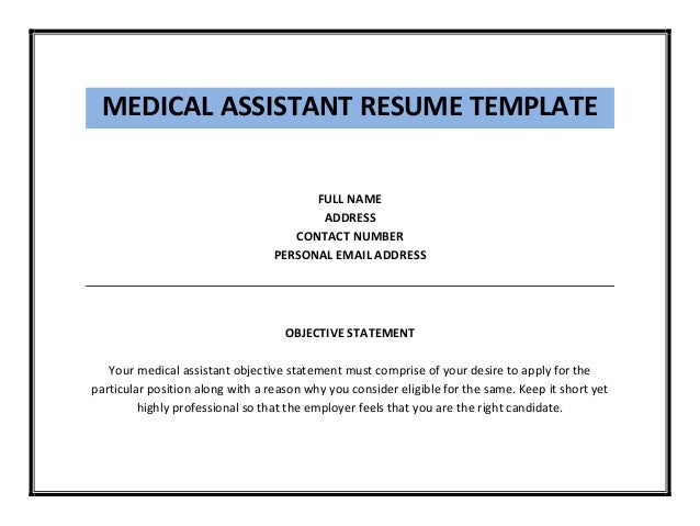 objective for resume medical assistant