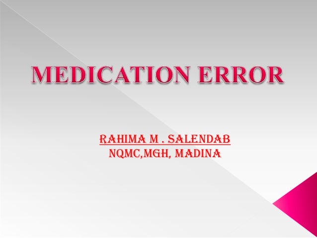 types of medication errors pdf