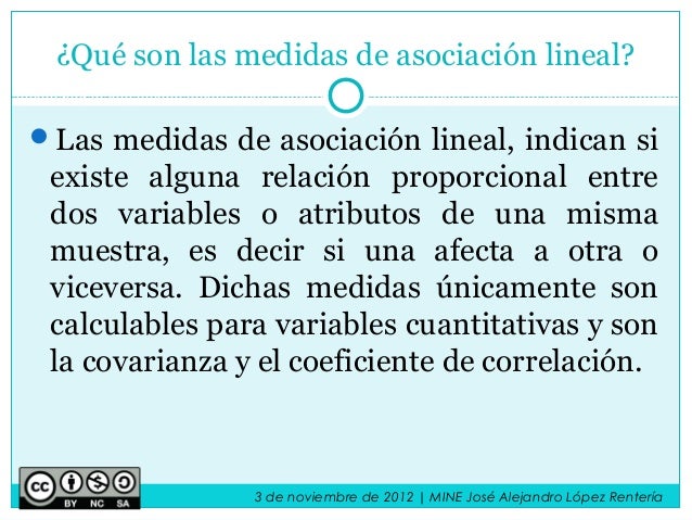 Medidas de asociacion lineal