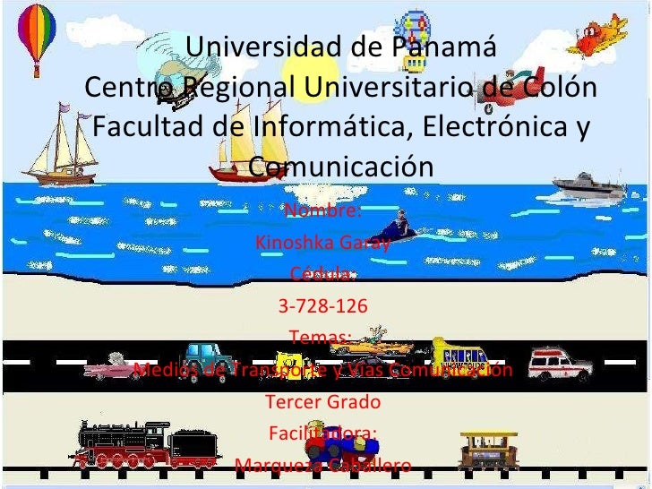 VIAS DE TRANSPORTE vias de transporte: