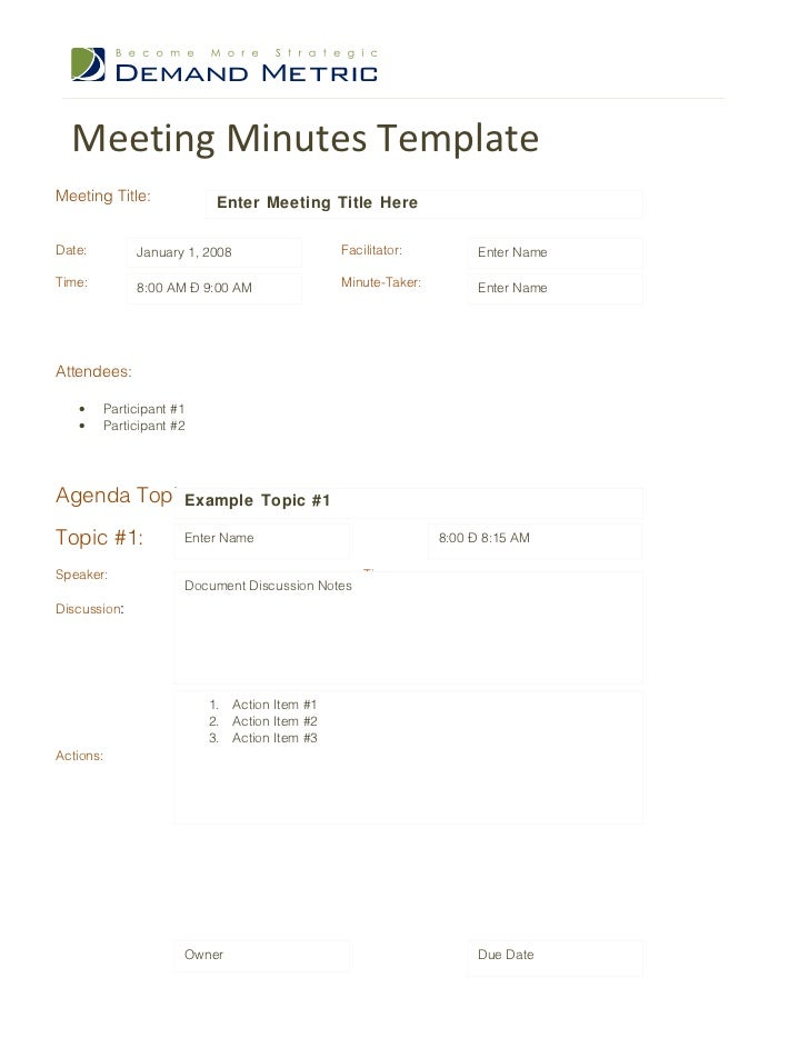 homeowners association meeting minutes template