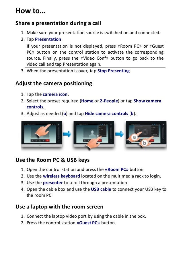 Meeting room user guide