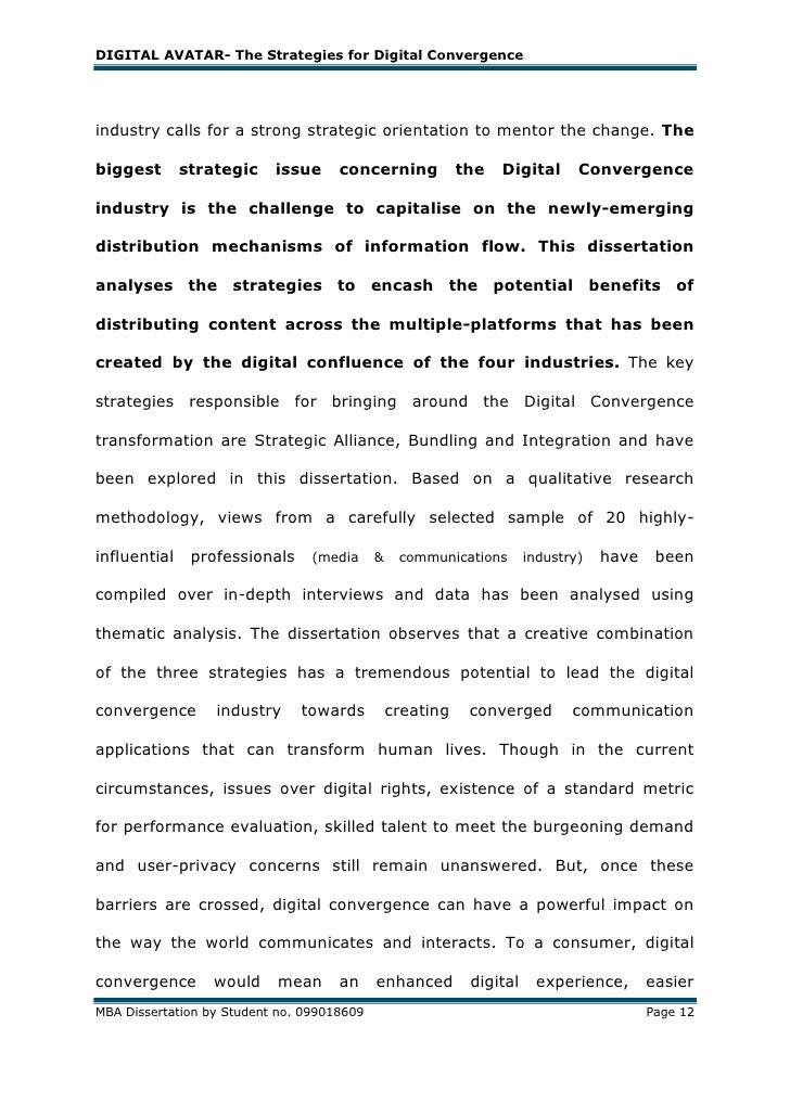 MSc Dissertation: Environmental Change and Management