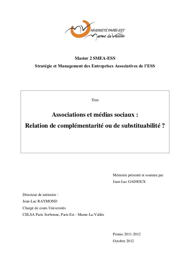 exemple de memoire master 2