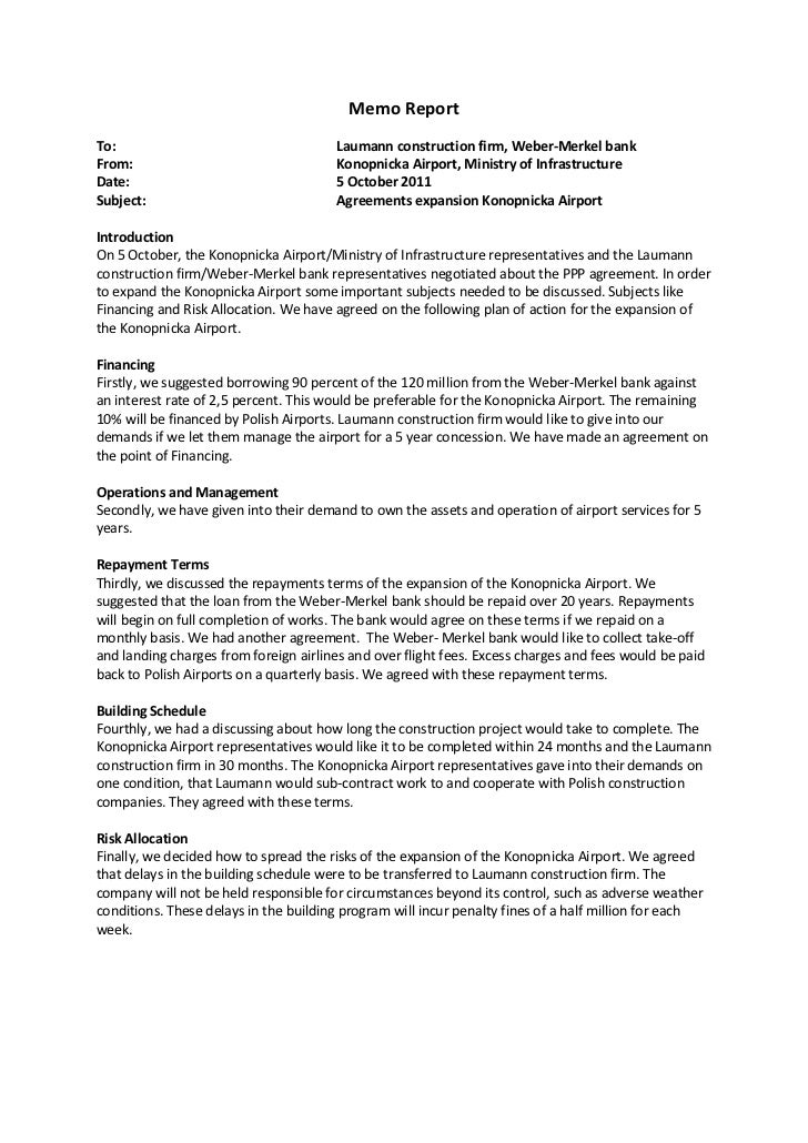 memo report konopnicka memo reports examples